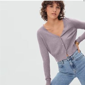 Everlane Lavender Cardigan Sweater